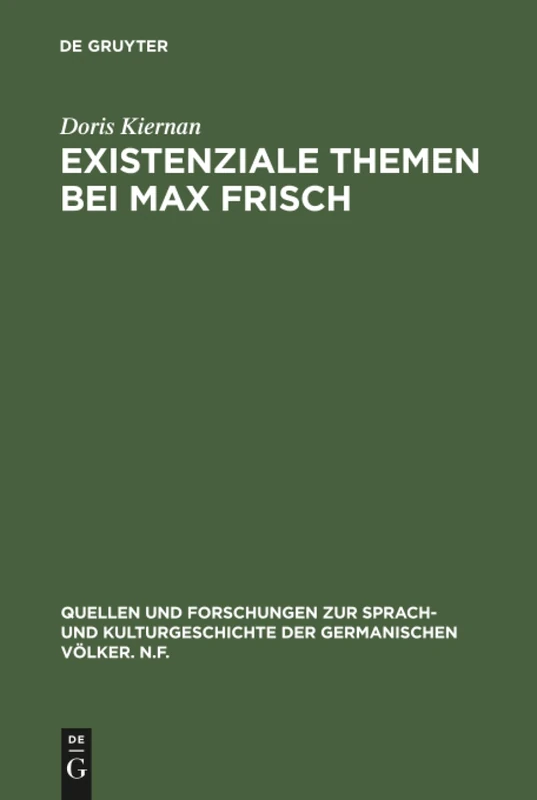 Existenziale Themen bei Max Frisch: Die Existenzialphilosophie Martin Heideggers in Den Romanen "Stiller, Homo Faber" Und "Mein Name SEI Gantenbein": ... Zur Sprach- Und Kulturgeschichte der) - Image 1
