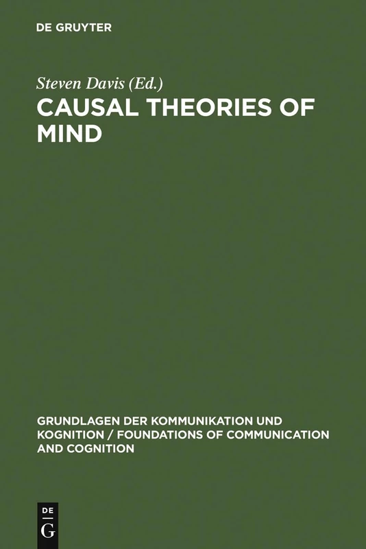 De Gruyter Causal Theories of Mind - Philosophy Book