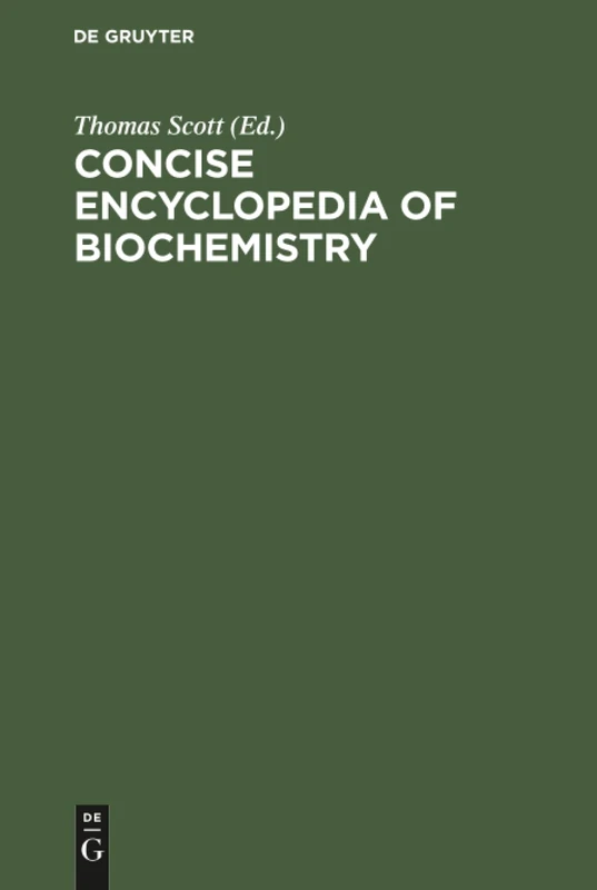 Concise encyclopedia of biochemistry