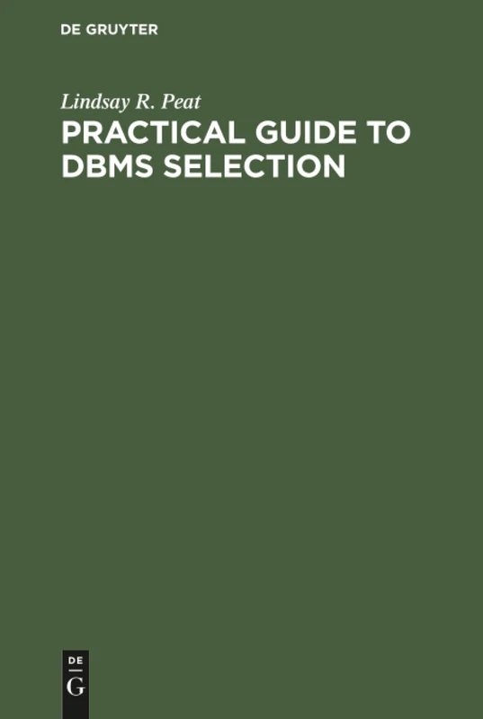 De Gruyter Practical Guide to DBMS Selection - Computing Book - Image 1