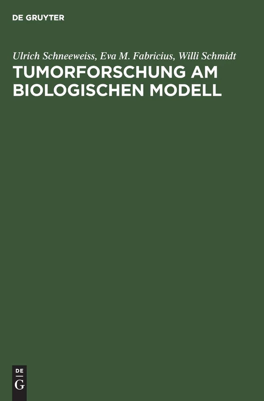 Tumorforschung Am Biologischen Modell: Experimentelle Und Theoretische Grundlagen Des Tumor-Tetanus-Phänomens