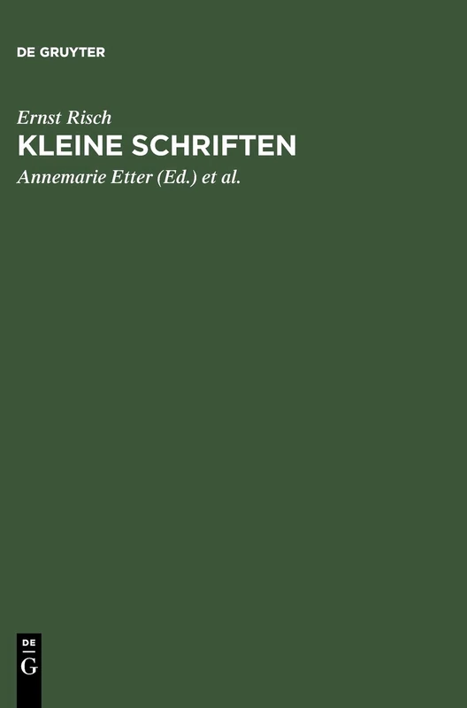 Kleine Schriften: Zum Siebzigsten Geburtstag