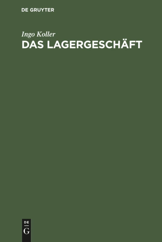 Das Lagergeschäft