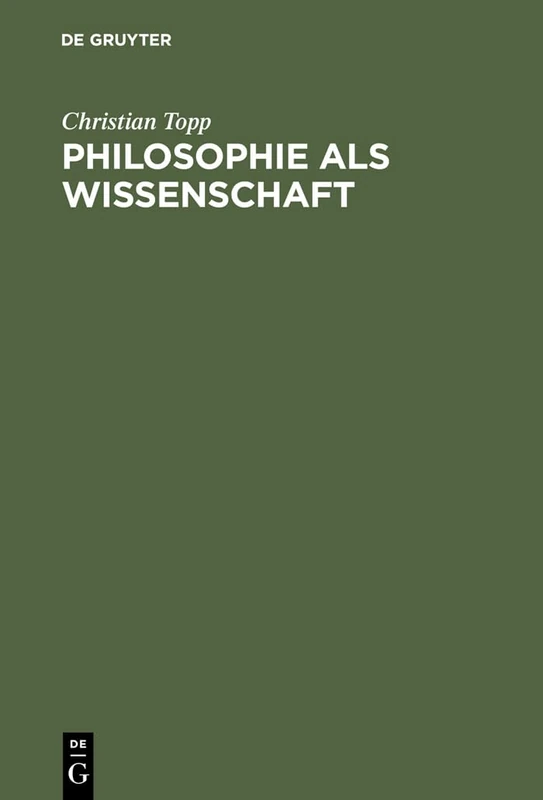 De Gruyter Philosophie ALS Wissenschaft - Hegel Philosophy Book