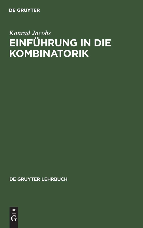 Einführung in Die Kombinatorik (de Gruyter Lehrbuch)