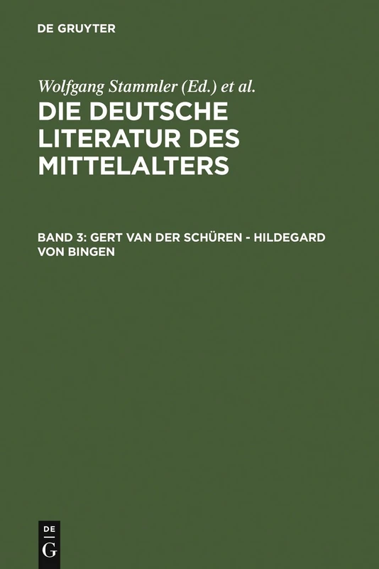 De Gruyter - Hildegard Von Bingen by Gert Van Der Schuren
