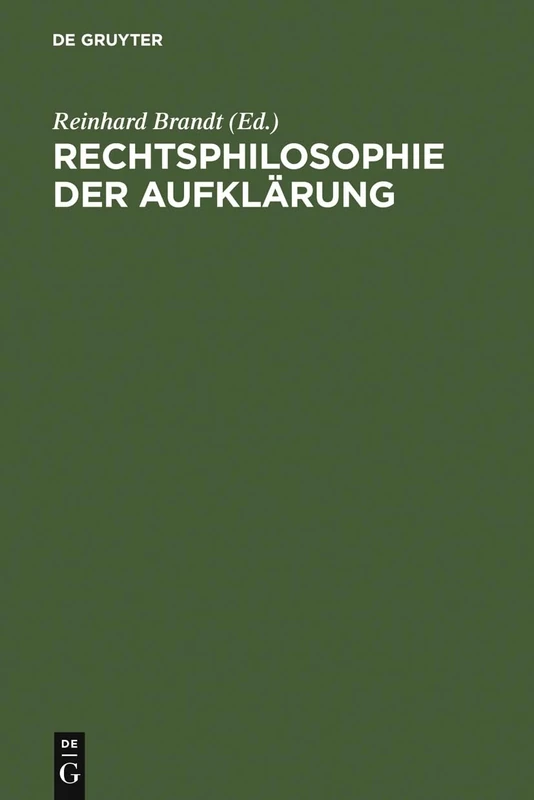 Rechtsphilosophie der Aufklärung: Symposium Wolfenbüttel 1981 - Image 1