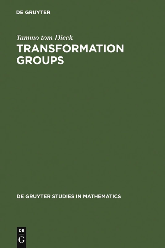 De Gruyter Transformation Groups - De Gruyter Studies in Math - Image 1