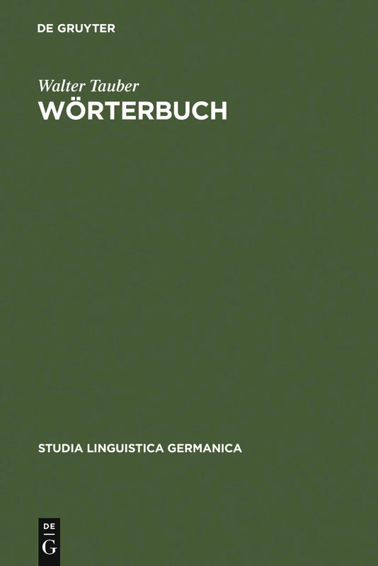 Wörterbuch: Wörterbuch: 20 (Studia Linguistica Germanica)