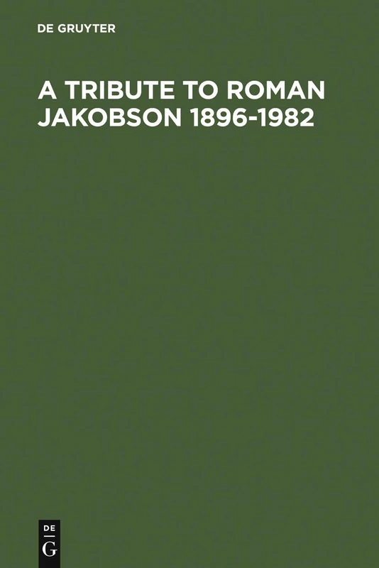 A Tribute to Roman Jakobson 1896-1982 - Image 1