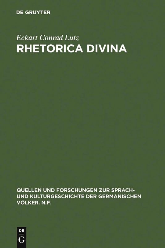 De Gruyter Rhetorica divina - Middle High German Book
