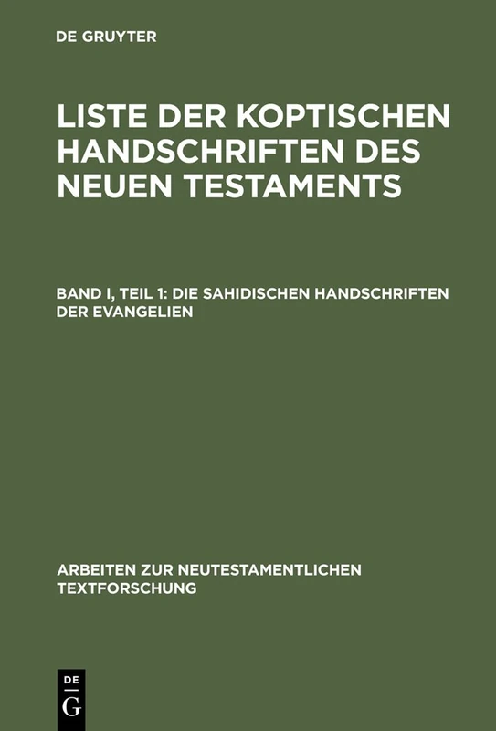 De Gruyter - Die sahidischen Handschriften der Evangelien: 8