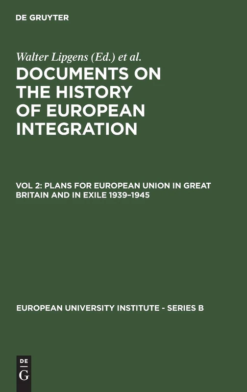 De Gruyter Plans for European Union 1939-1945 - Series B - Image 1