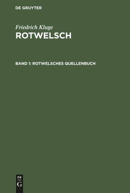 Rotwelsches Quellenbuch