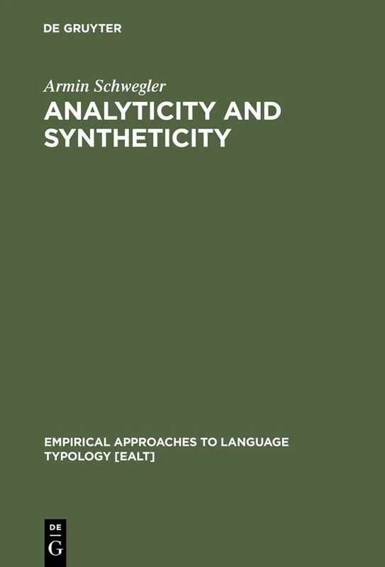 De Gruyter Analyticity and Syntheticity - Romance Languages