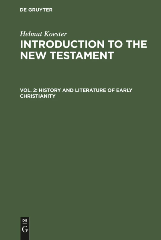 History and Literature of Early Christianity