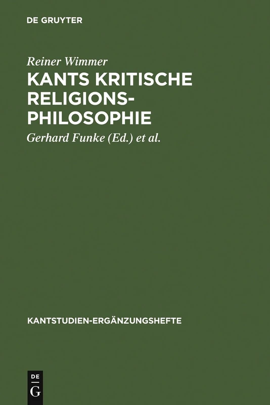 Kants kritische Religionsphilosophie: 124 (Kantstudien-Ergänzungshefte)