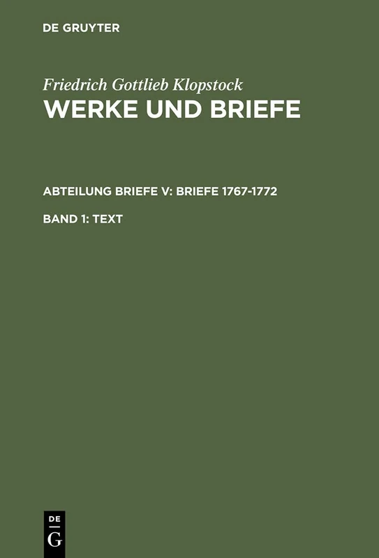 Text: V-1 (Friedrich Gottlieb Klopstock)