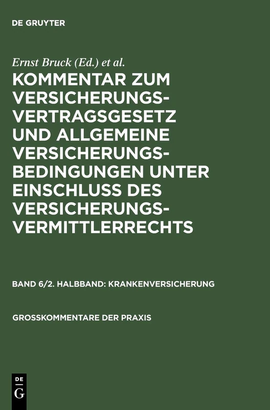 Krankenversicherung (Großkommentare Der Praxis)