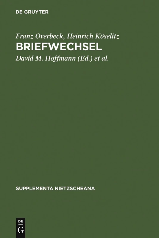 De Gruyter Briefwechsel: 3 (Supplementa Nietzscheana) Book