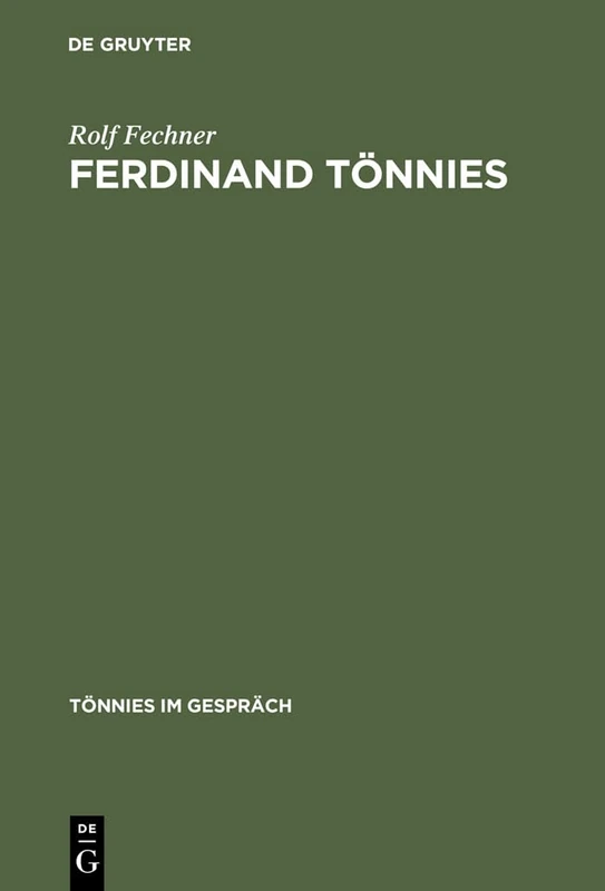 Ferdinand Tönnies: Werkverzeichnis: 2 (Tönnies Im Gespräch) - Image 1