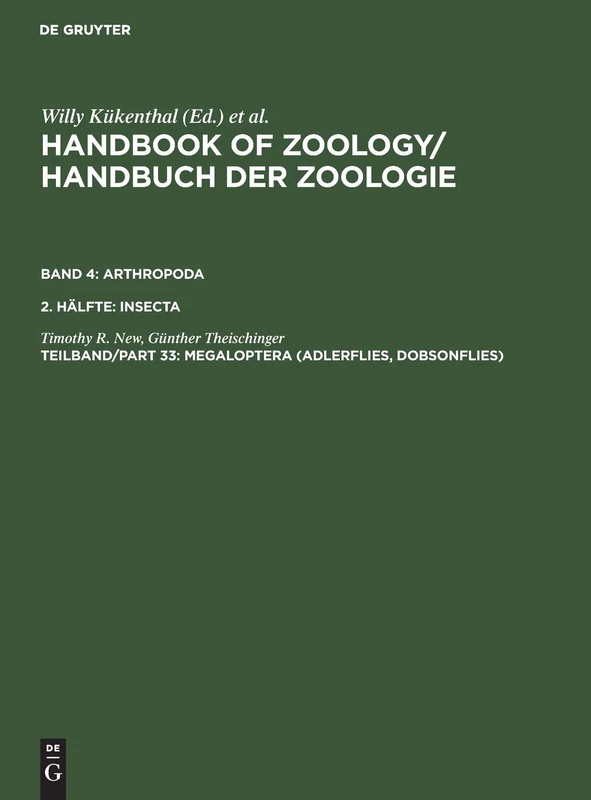 Megaloptera (Adlerflies, Dobsonflies): 4 (Handbuch Der Zoologie;)