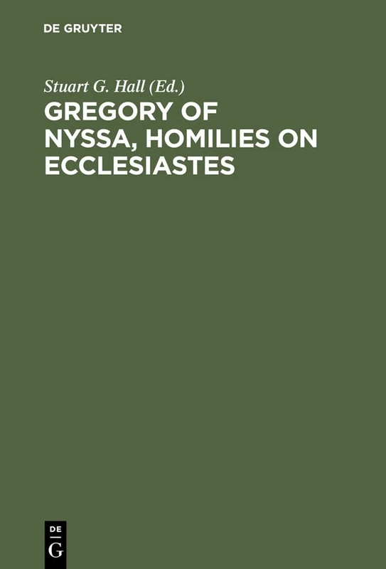 De Gruyter Gregory of Nyssa, Homilies on Ecclesiastes - Image 1