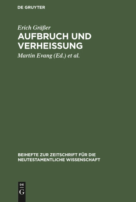 De Gruyter Aufbruch und Verhei ung - Hebraerbrief Essays
