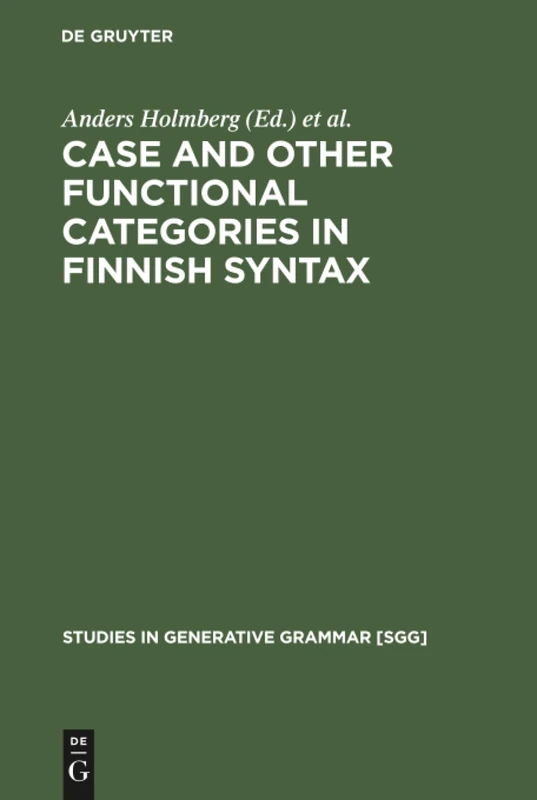De Gruyter Case and Other Functional Categories in Finnish Syntax
