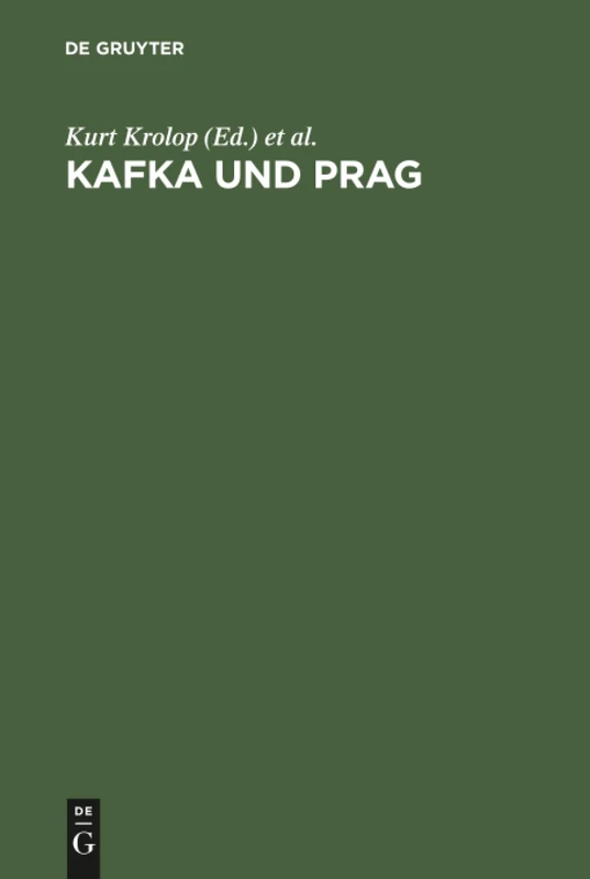 Kafka und Prag: Colloquium im Goethe-Institut Prag 24.–27. November 1992