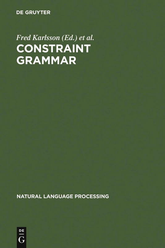 Constraint Grammar: A Language-Independent System - De Gruyter