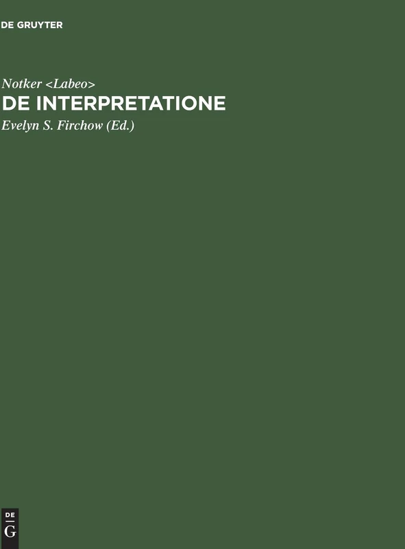 De interpretatione: Boethius' Aristoteles Study - De Gruyter
