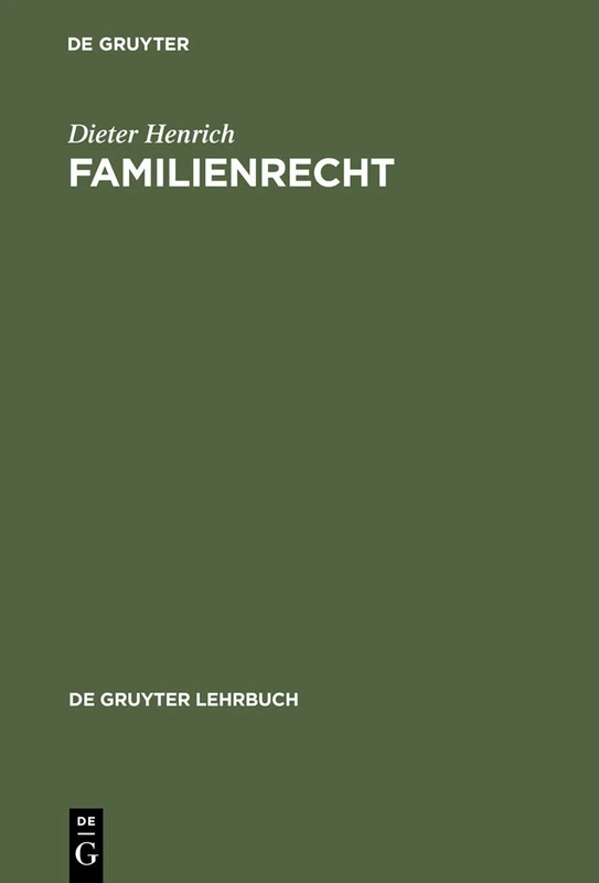 Familienrecht (de Gruyter Lehrbuch)