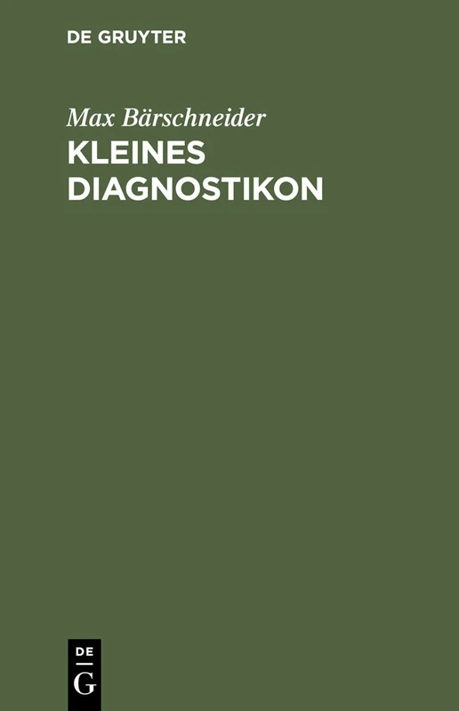 Kleines Diagnostikon: Differentialdiagnose Klinischer Symptome
