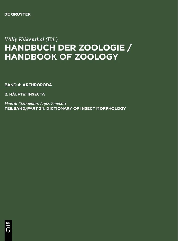 Dictionary of Insect Morphology: Eine Naturgeschichte Der Stamme Des Tierreiches/a Natural History of the Phyla of the Animal Kingdom
