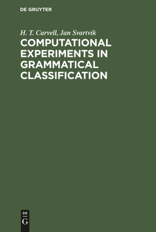 Computational Experiments in Grammatical Classification