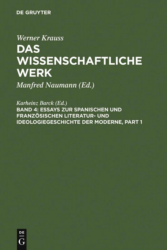 De Gruyter Essays zur spanischen und franzosischen Literatur