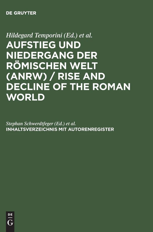 Inhaltsverzeichnis Mit Autorenregister: (Stand: Ende 1996)