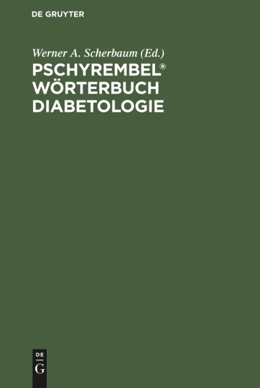 Pschyrembel® Wörterbuch Diabetologie