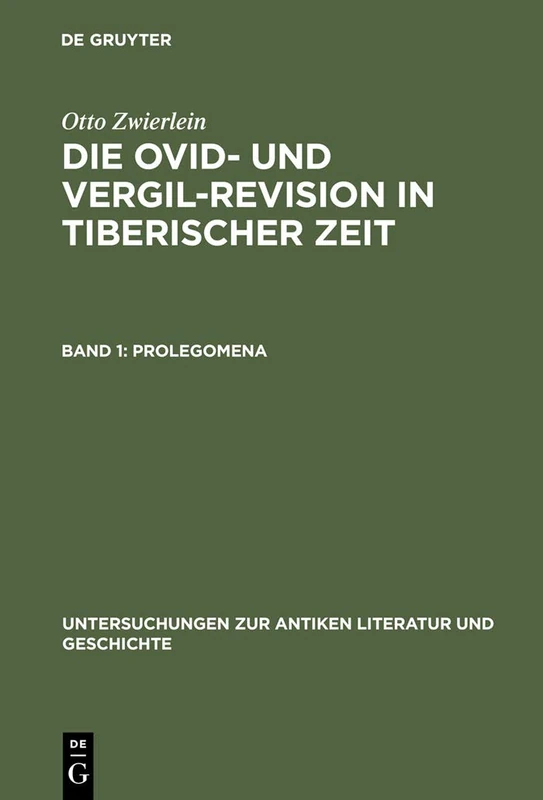 Prolegomena: 57 (Untersuchungen zur Antiken Literatur und Geschichte, 57)