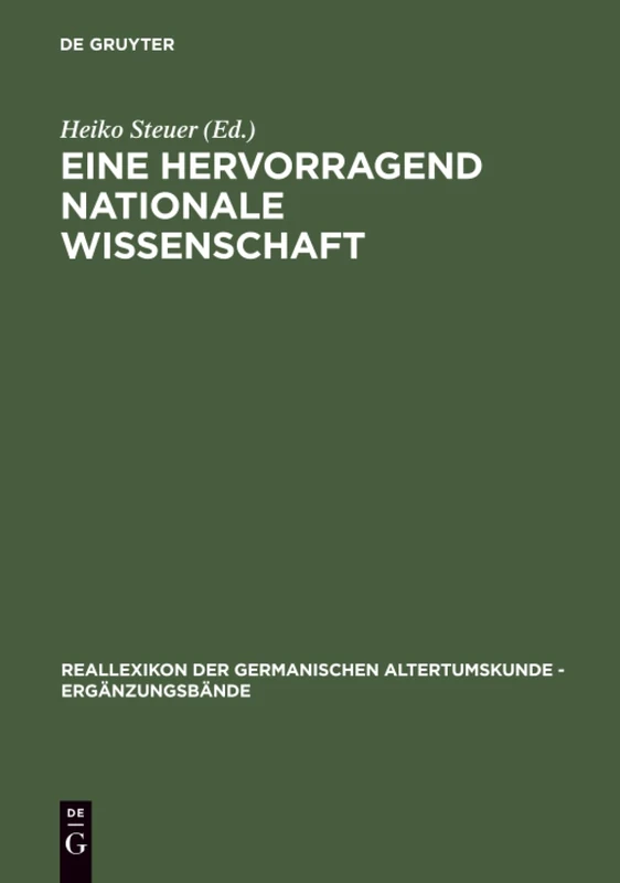 De Gruyter - Eine hervorragend nationale Wissenschaft (Vol. 29)
