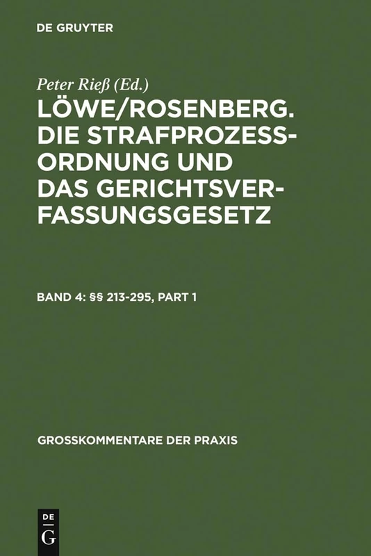 De Gruyter 213-295: 1080 (Gro kommentare Der Praxis)