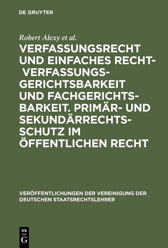 De Gruyter Verfassungsrecht Und Einfaches Recht Law Book