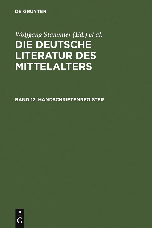 Handschriftenregister: 12 (Verfasserlexikon)
