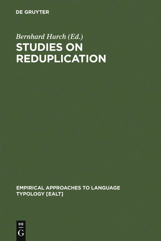 Studies on Reduplication - De Gruyter Mouton Language Typology
