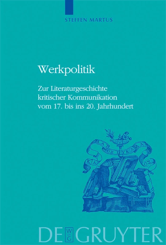 Werkpolitik: Zur Literaturgeschichte Kritischer Kommunikation Vom 17. Bis Ins 20. Jahrhundert: 3 (Historia Hermeneutica. Series Studia)