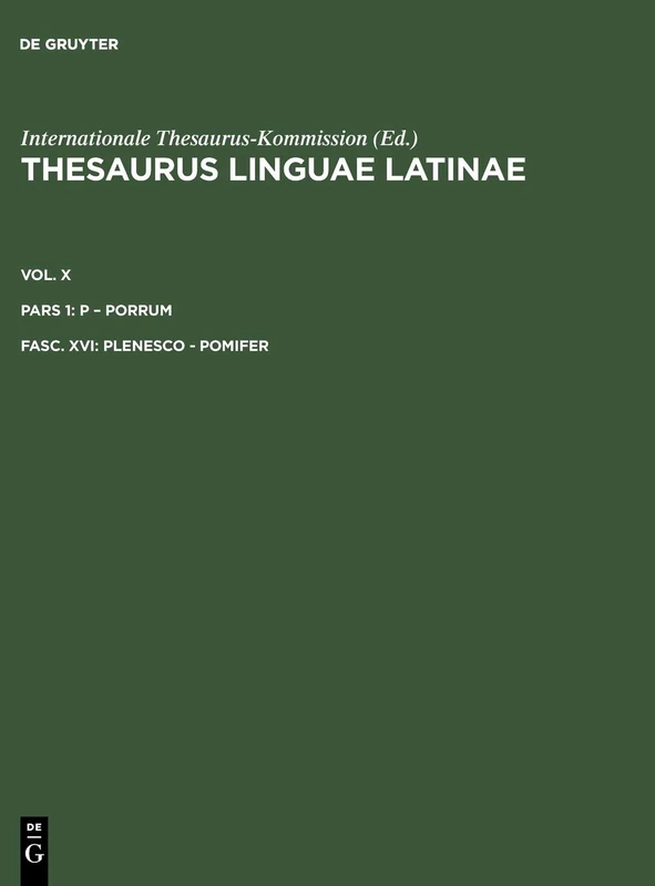 Plenesco - Pomifer: Porrum: Fasc. XVI Plenesco - Pomifer: 10