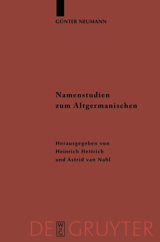 De Gruyter Namenstudien zum Altgermanischen: 59 - Book