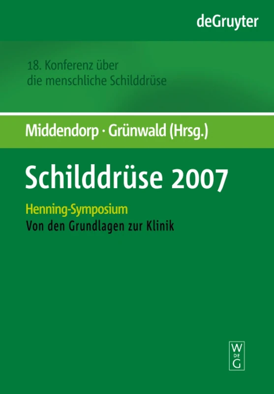 De Gruyter Schilddruse 2007: Henning-Symposium Book - Image 1
