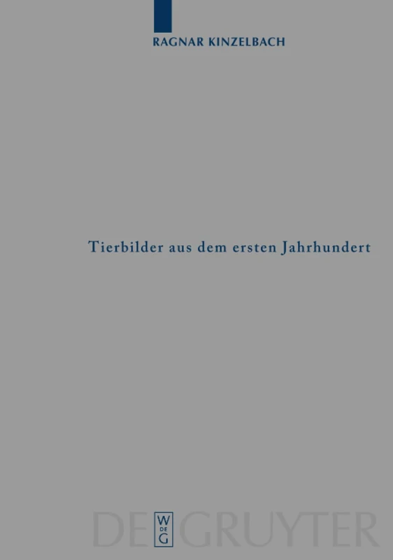 Tierbilder aus dem ersten Jahrhundert: Ein Zoologischer Kommentar Zum Artemidor-Papyrus: 28 (Archiv Für Papyrusforschung Und Verwandte Gebiete - Beihefte) - Image 1